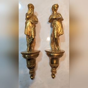 Vintage Jaru Plaster Chalkware Greek Figures